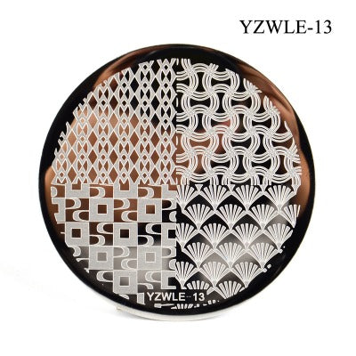 Nailart Stamping Schablone Rund YZWLE-13