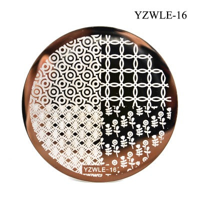 Nailart Stamping Schablone Rund YZWLE-16