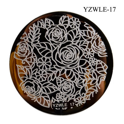 Nailart Stamping Schablone Rund YZWLE-17