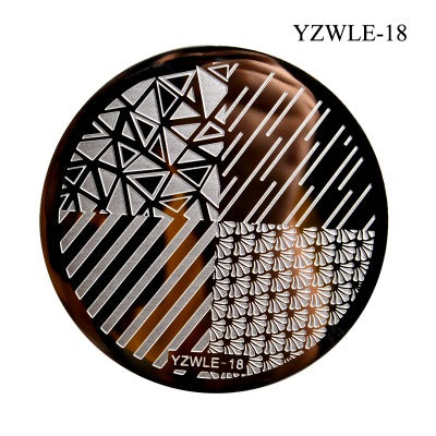 Nailart Stamping Schablone Rund YZWLE-18