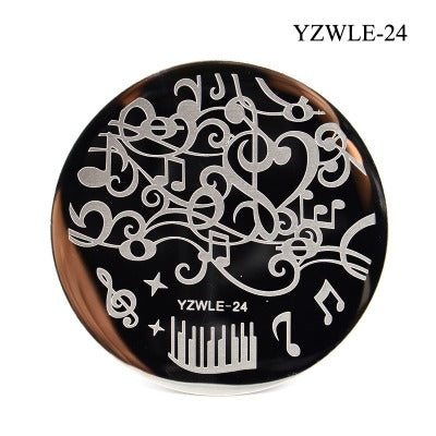Nailart Stamping Schablone Rund YZWLE-24