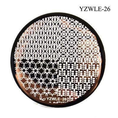 Nailart Stamping Schablone Rund YZWLE-26