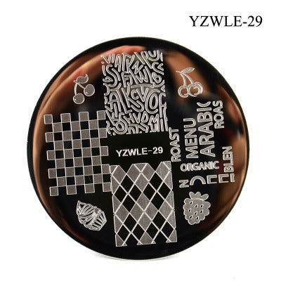Nailart Stamping Schablone Rund YZWLE-29