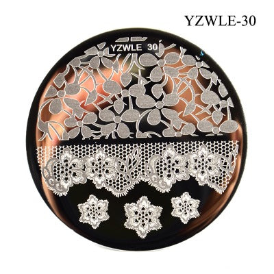 Nailart Stamping Schablone Rund YZWLE-30