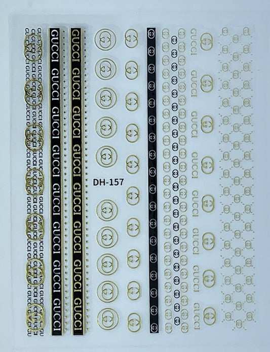 Sticker Gucci gold und schwarz DH-157