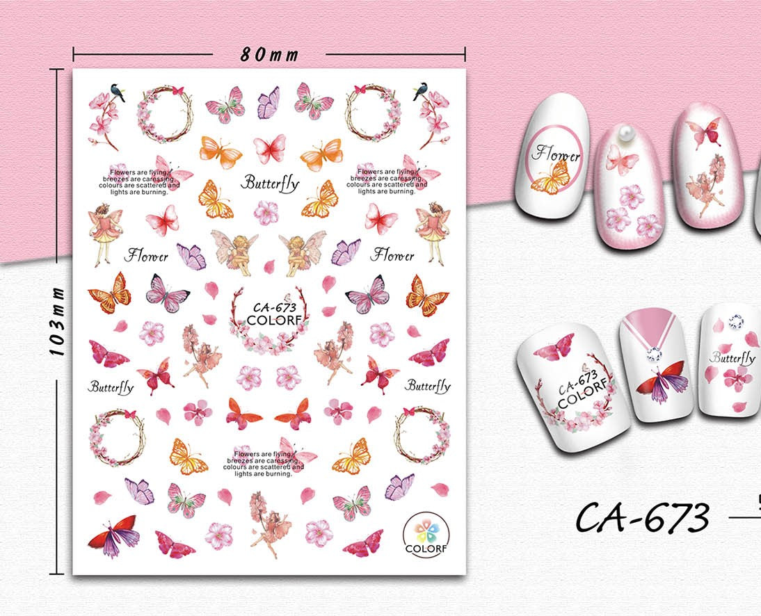Sticker Schmetterling bunt CA-673