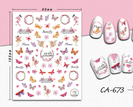 Sticker Schmetterling bunt CA-673