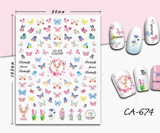 Sticker Schmetterling pastell CA-674