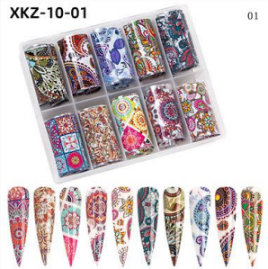 Kit de feuilles de transfert XKZ-10-01 avec 10 rouleaux
