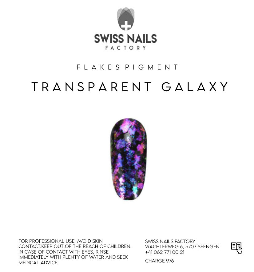 Transparent galaxy opal flakes - Purple TF11